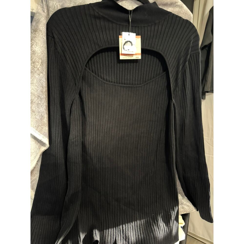 Anne Klein Black Cutout Sweater | Size 3X